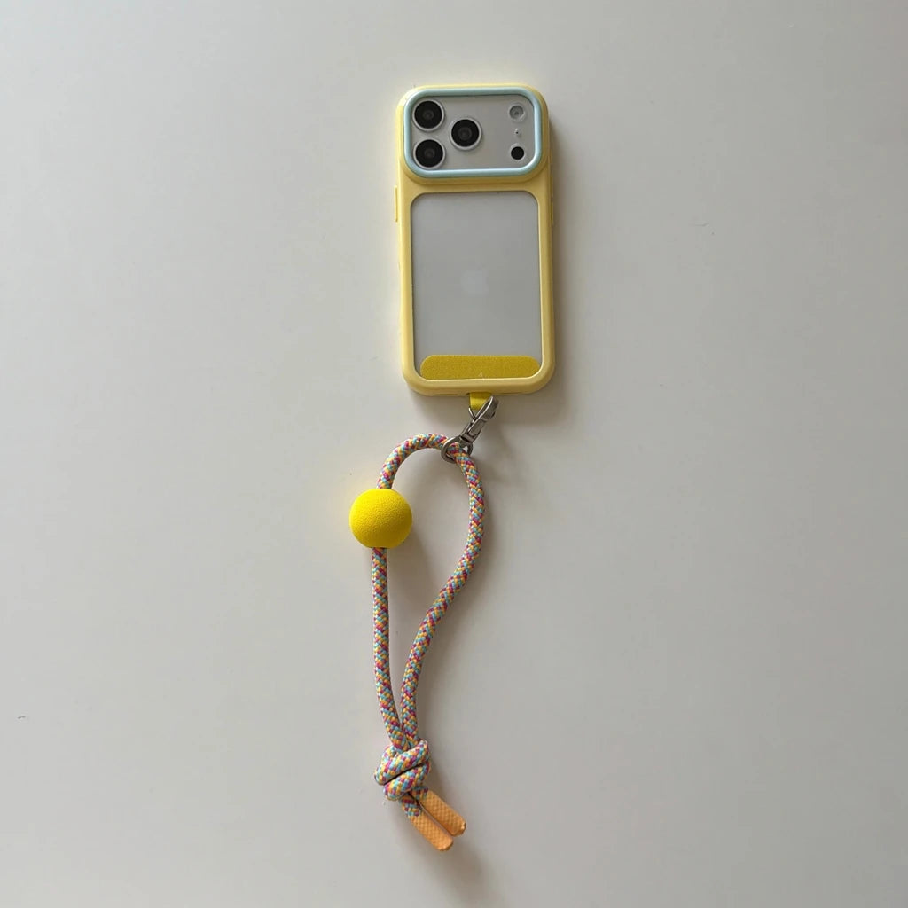 バイカラー ランヤード付き バンパー iPhoneケース｜ポップ・アクティブ #261059