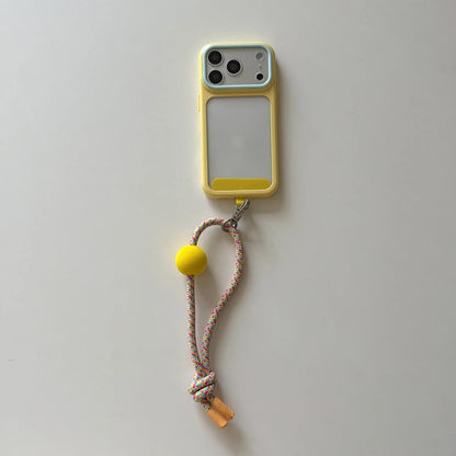 バイカラー ランヤード付き バンパー iPhoneケース｜ポップ・アクティブ #261059