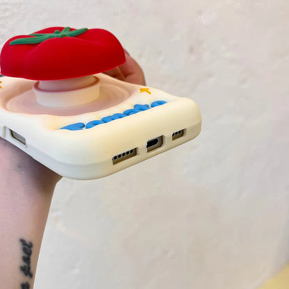 【フルーツシリーズ】立体トマトデザイン ポップ3D スマホケース｜iPhone対応 #250830