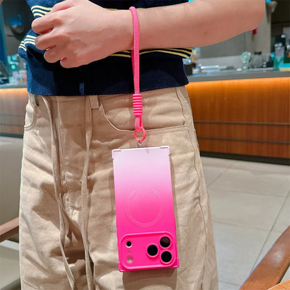 【スクエアシリーズ】鮮やか グラデーション カラー スマホケース｜iPhone対応 #250315