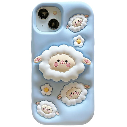 【ひつじモチーフ】立体 iPhoneケース トレンド・キュート おしゃれ アニマル PCA #261206