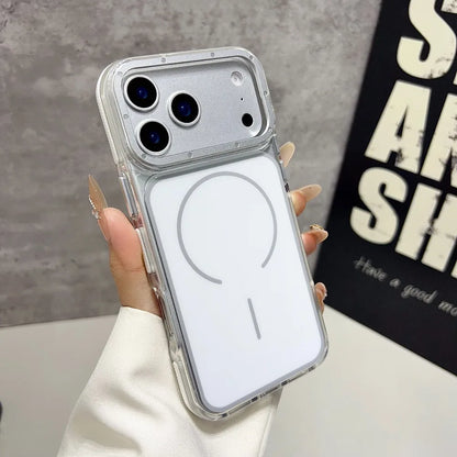 Magnet内蔵 クリア iPhoneケース｜カラーフレームデザイン #240330