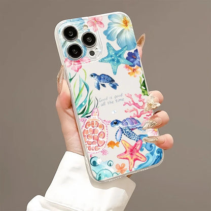 海の生き物 サンゴ柄デザイン iPhoneケース｜マリン・カラフル #260089