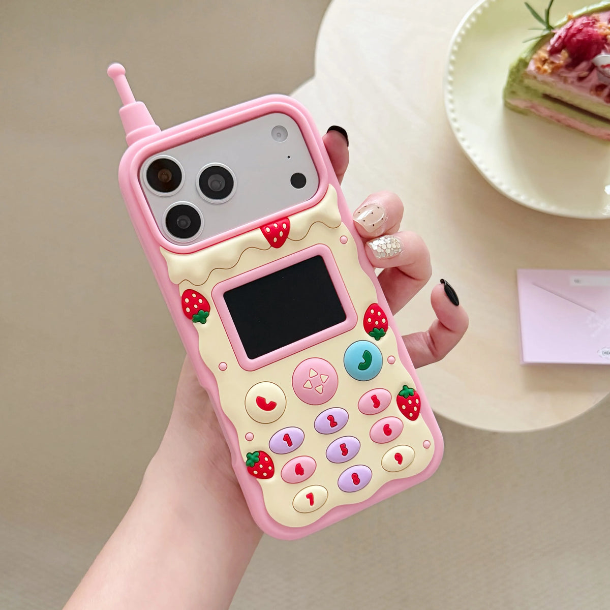 ガラケー風デザイン iPhoneケース 全2色 ユニーク・レトロ・ポップ #261156