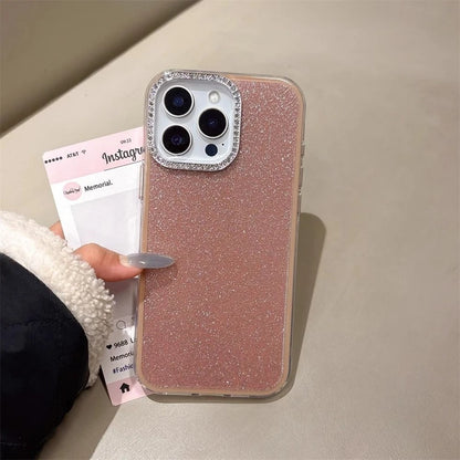 【キラキラシリーズ】ラインストーン付きグリッター スマホケース｜iPhone対応 #251116