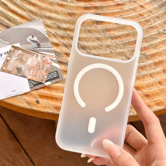 Magnet内蔵 マットカラー 半透明 iPhoneケース｜耐衝撃 #240421