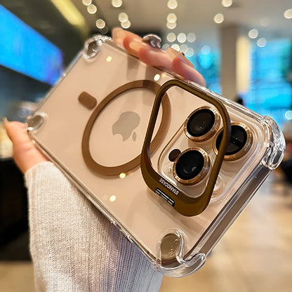 【Magnet内蔵】クリアフレーム リングスタンド デザイン ケース｜iPhone対応 #260124