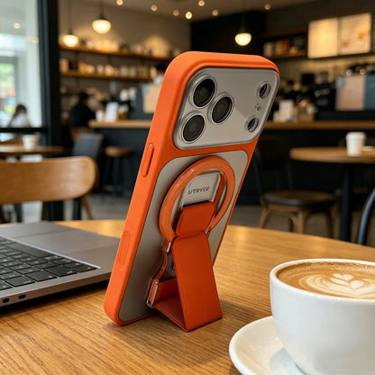 マグネット内蔵 多機能スタンドリング付き iPhoneケース 全6色 スタイリッシュ・モダン・カジュアル #261124