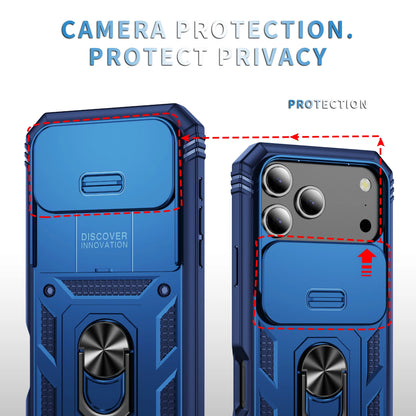 360°プロテクト リングスタンド iPhoneケース｜カメラ保護スライド・耐衝撃・PC×TPU構造 #240324