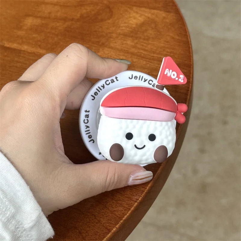 【Magnet内蔵】SUSHI PARTY スマホケース｜ゆるかわ 寿司 グリップ付き｜iPhone対応 #241202