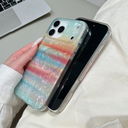 オーロラシェル風 グラデーション iPhoneケース｜マグネット内蔵 #231229