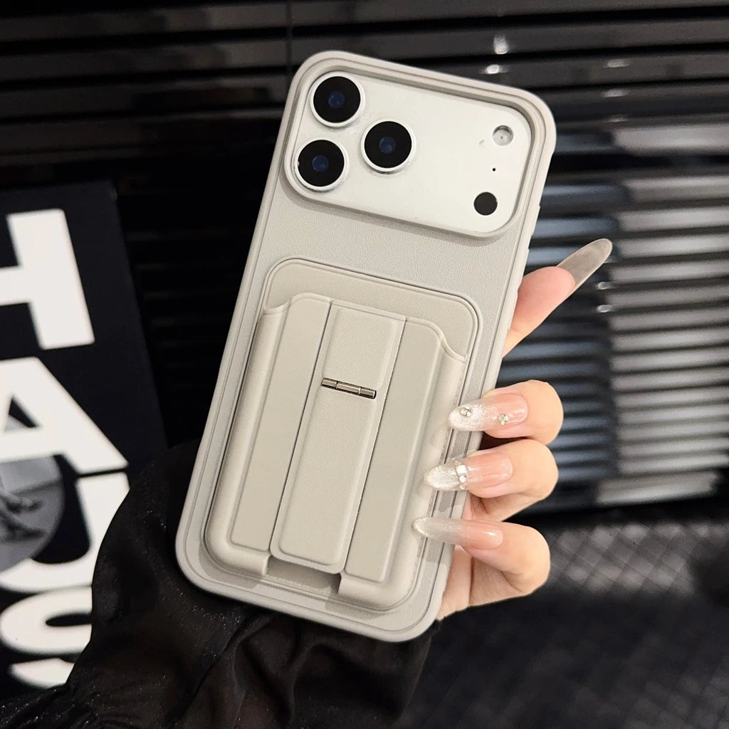 【スライドカードホルダー】スタンド付き×多機能スマホケース｜iPhone対応 #250114