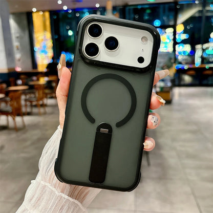 【Magnet内蔵】半透明 マットカラー スタンド付き スマホケース｜iPhone対応 #251209