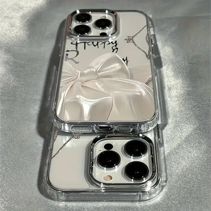 サテンリボンデザイン ミラー iPhoneケース #260309