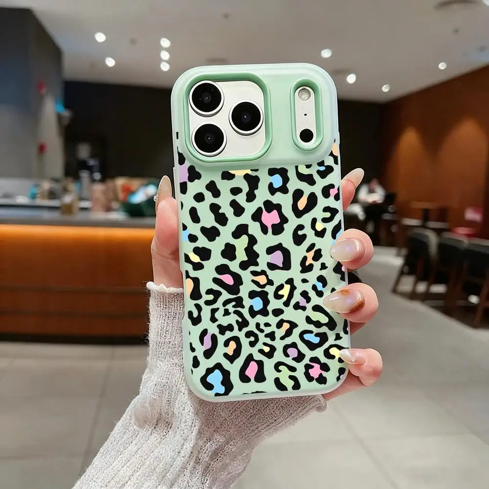 カラーレオパード iPhoneケース｜ポップ カラフルデザイン・耐衝撃ケース #240302