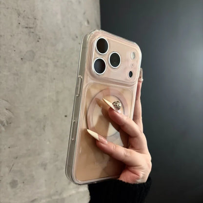 ツートン カラークリア Magnet内蔵 iPhoneケース｜淡色ニュアンス・透明感 #261258