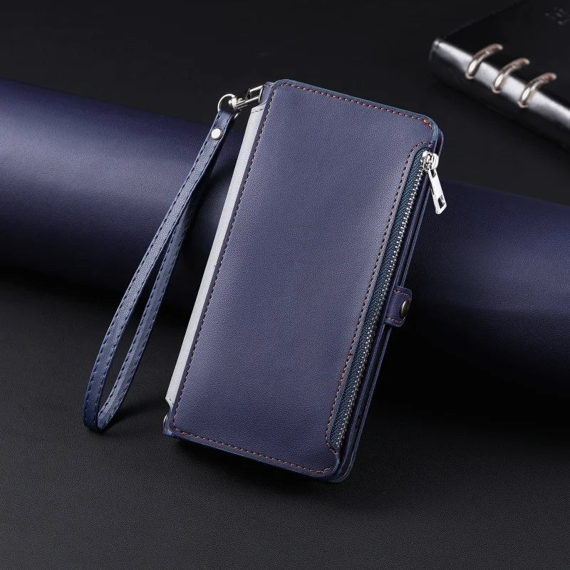 【ブックスタイル】シンプル レザー調 財布一体型 ブックスタイル 手帳型 iPhoneケース｜ショルダー対応 #240126