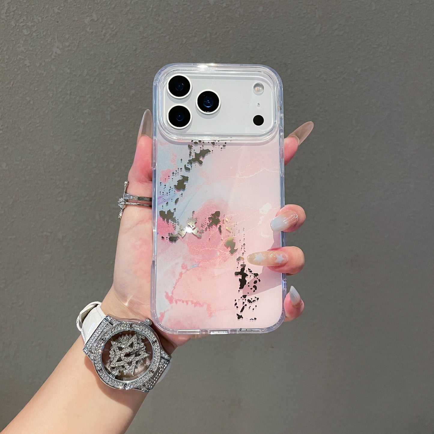 【大理石風】 マーブル柄 水彩デザイン iPhoneケース｜透明感 TPU ソフト 耐衝撃 スマホカバー 高級感 アート風 スタイリッシュ｜iPhone対応 #251229