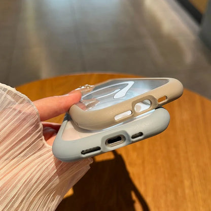 【猫耳シリーズ】Magnet内蔵 しっぽデザイン カラーフレーム iPhoneケース #240215