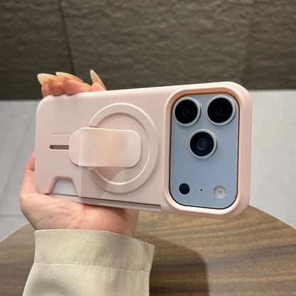 【Magnet内蔵】スライド式 シリコンベルト付き シンプルマット iPhoneケース #260128