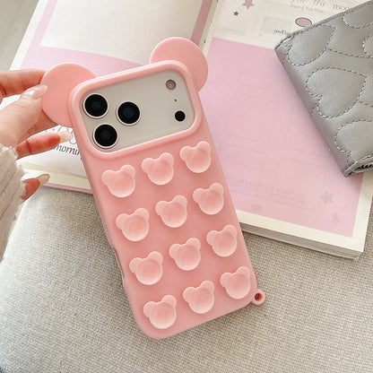 【ベアポップ】くまみみ × ポップバブル スマホケース｜iPhone対応 #240811