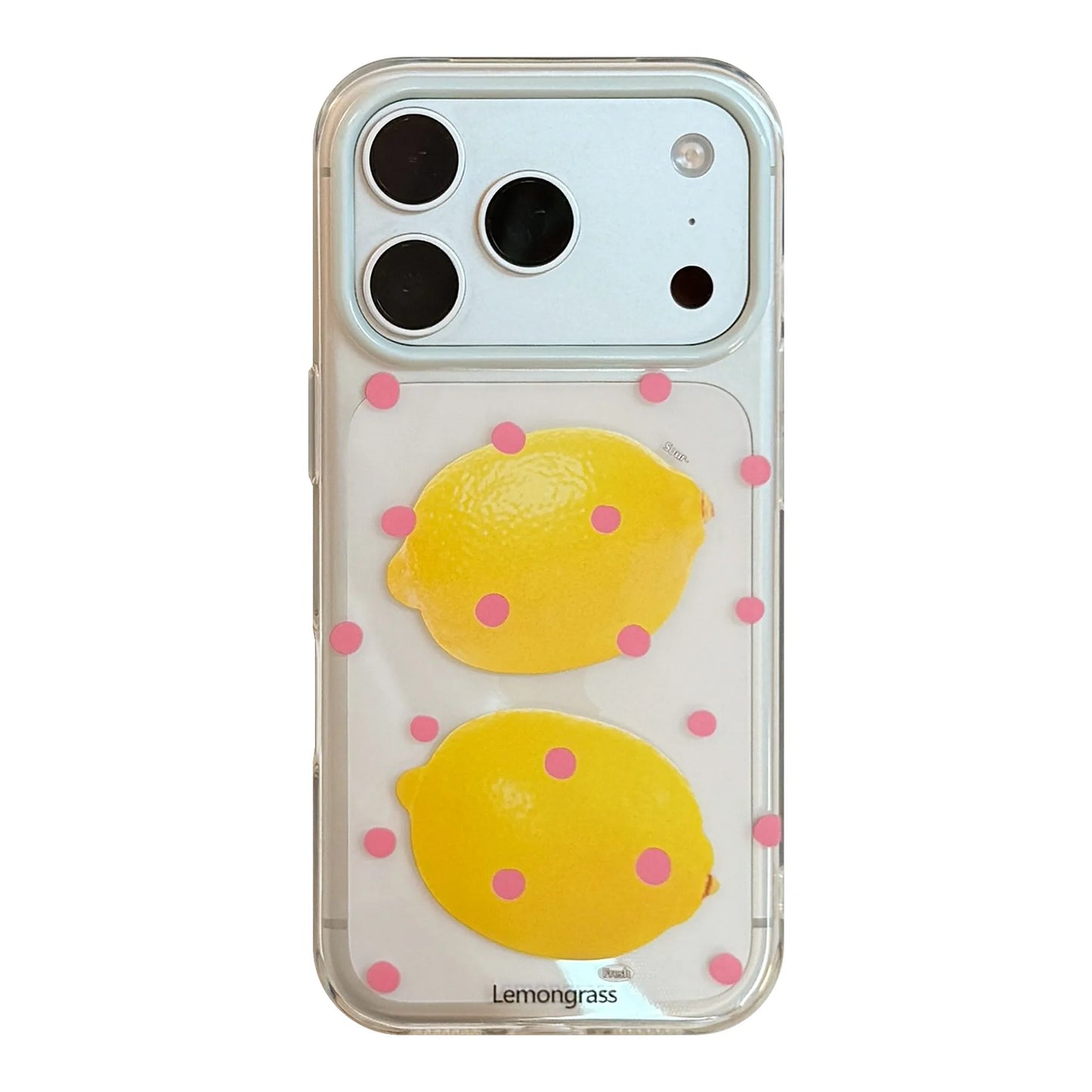星＆フルーツ柄 カラフルデザイン クリア iPhoneケース｜ポップ・ガーリー #260099