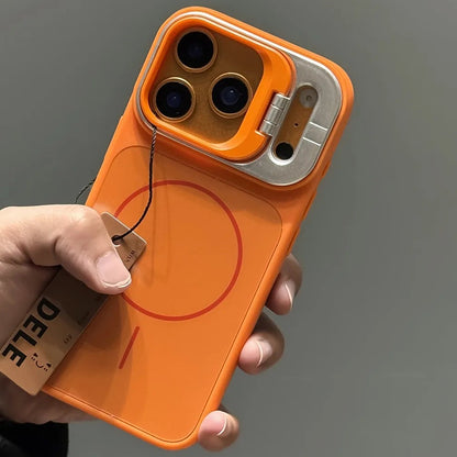 開閉レンズスタンド Magnet内蔵 iPhoneケース｜カメラ保護・シンプル マットデザイン #230718