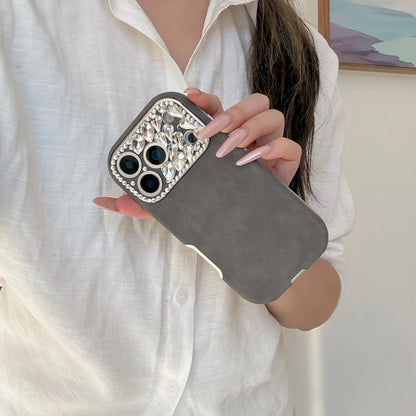 【ジュエルカメラ】レオパード スエードタッチ 大人レディスマホケース｜iPhone対応 #241024