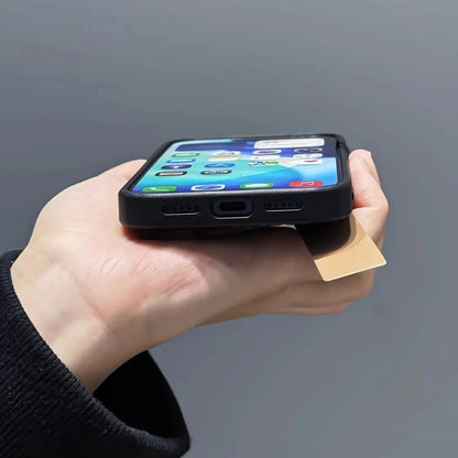 スライド式スタンド シンプル ストライプデザイン iPhoneケース｜背面ホールド付き #240121