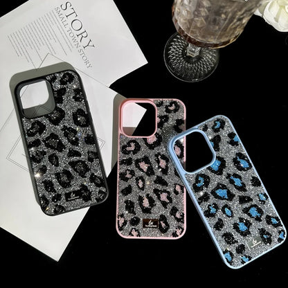 【キラキラビジューシリーズ】フルラインストーン ヒョウ柄 レオパード グリッター デコ スマホケース｜iPhone対応 #260113