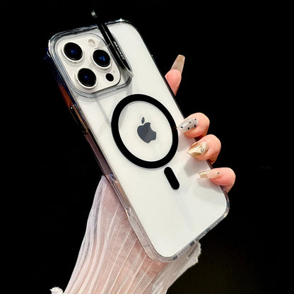 【グラデーションフレーム】 ワンタッチスタンド クリア スマホケース｜iPhone対応 #240902