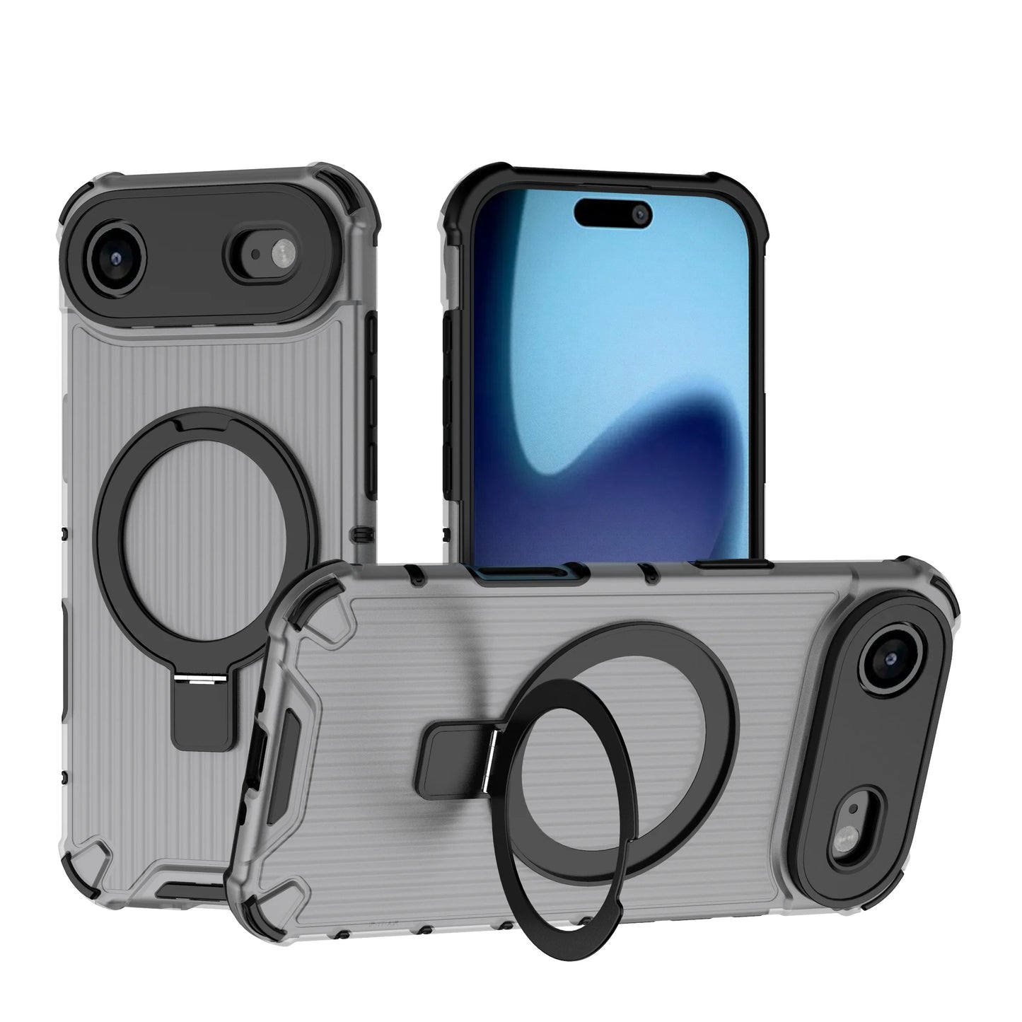 【スタンドシリーズ】耐衝撃リング付き ハードプロテクト スマホケース｜iPhone対応 #251109