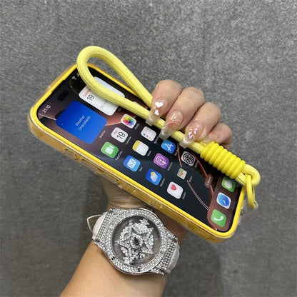 【クリア×ネオンフレーム】カード収納スマホケース｜iPhone対応 #250807