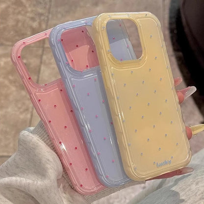 【プチドット】パステルカラー グロススマホケース｜iPhone対応 #250801