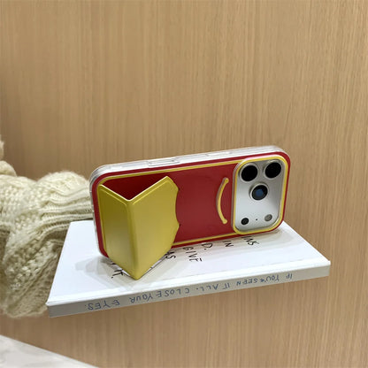 【折りたたみスタンド 】カラフルバイカラー スマホケース｜iPhone対応 #240621