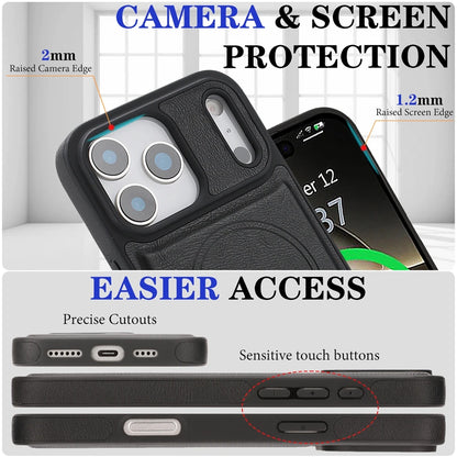 【ブックスタイル】レザー調 Magnet対応 手帳型 iPhoneケース｜カード収納 マグネット着脱式 #240111