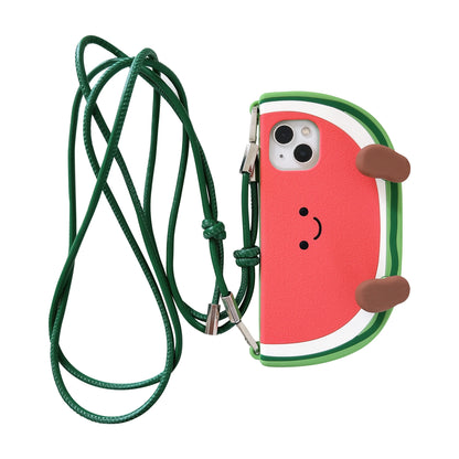 【ゆるかわスイカちゃん】3D立体 ショルダーケース｜iPhone対応 #250718