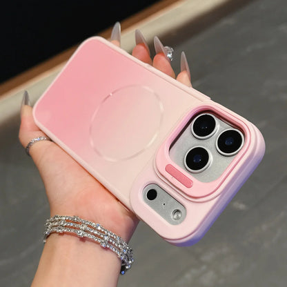 グラデーション Magnet内蔵 　カメラスタンド iPhoneケース｜マットカラー #260102