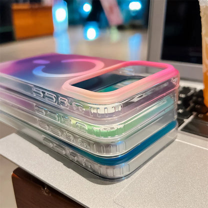 マルチカラー グラデーション Magnet対応 クリア iPhoneケース #240114