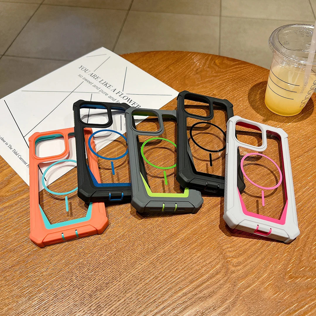 Magnet対応 iPhoneケース｜耐衝撃フレーム・クリアデザイン #240524