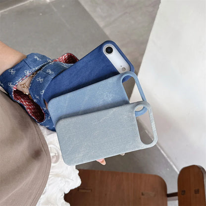 【デニムシリーズ】布素材デザイン カジュアルおしゃれ スマホケース｜iPhone対応 #251113