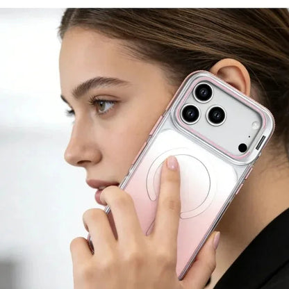 マグネット内蔵 グラデーションクリアiPhoneケース（全4色）トレンド・華やか #261175