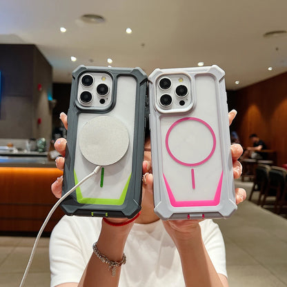 Magnet対応 iPhoneケース｜耐衝撃フレーム・クリアデザイン #240524