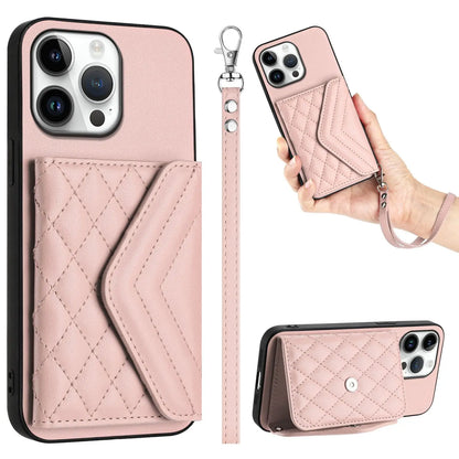 【キルティングシリーズ】カード収納付き ショルダー対応 レザー調スマホケース｜iPhone対応 #251108