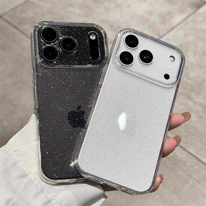 【フルグリッター】きらめく キラキラ 全面ラメ シンプル クリア スマホケース｜iPhone対応 #250427