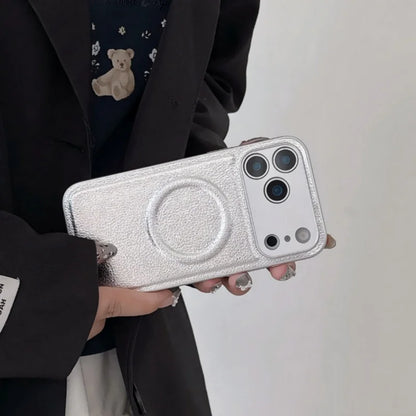 【Magnet内蔵】シンプル レザーケース｜iPhone対応 #250222