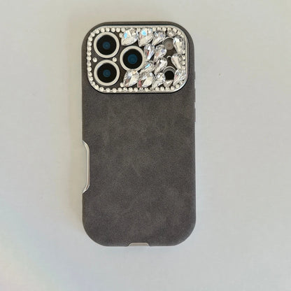 【ジュエルカメラ】レオパード スエードタッチ 大人レディスマホケース｜iPhone対応 #241024