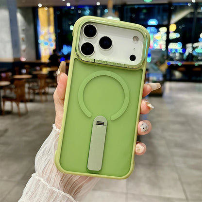 【Magnet内蔵】半透明 マットカラー スタンド付き スマホケース｜iPhone対応 #251209