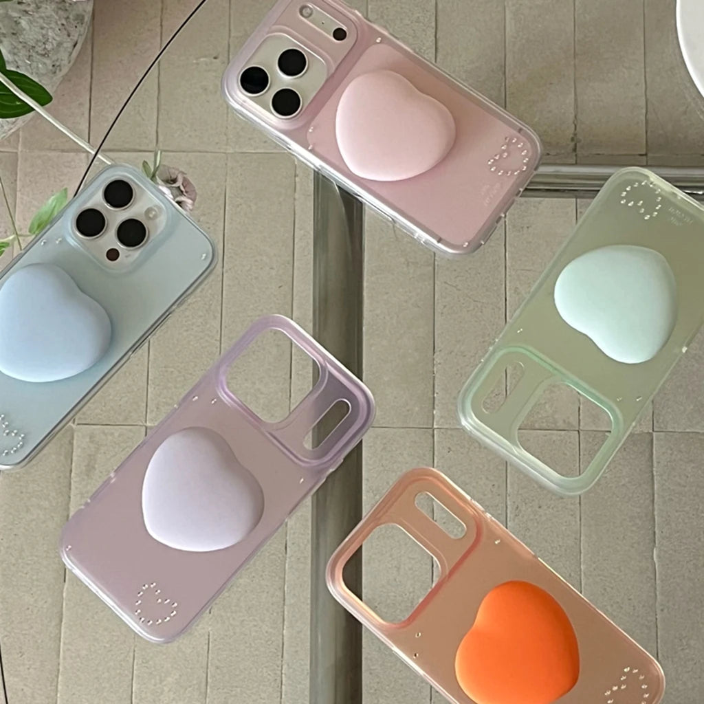 ハートグリップスタンド メタルハート iPhoneケース｜フェミニン・韓国風 #261010