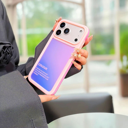 【ネオン メタリック カラー】ラバーフレーム スマホケース｜iPhone対応 #250128